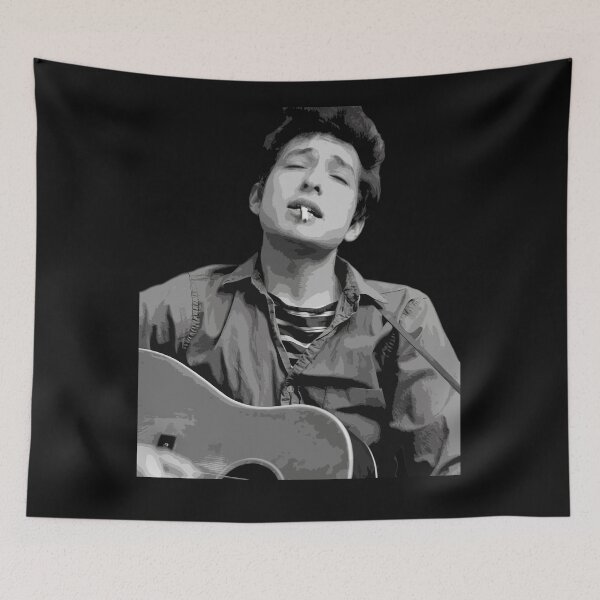 Item preview, B Dylan With Guitar | Rebel Soul in Black & White designed and sold by JayceTucker89.
