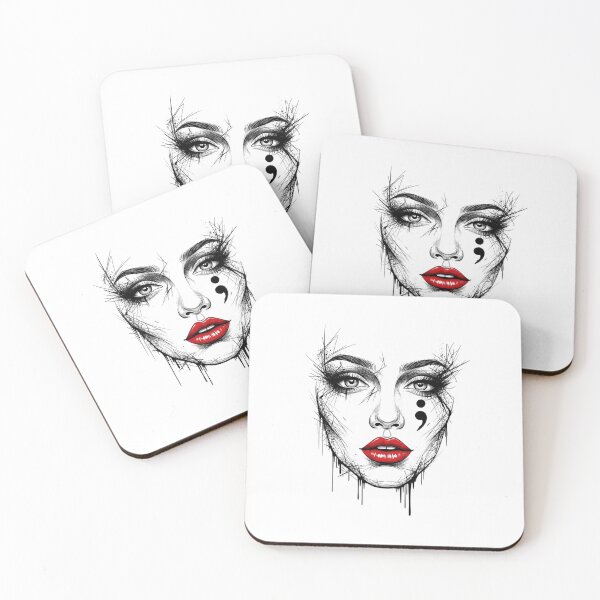 Item preview, Woman's face with red lips designed and sold by dp19design.