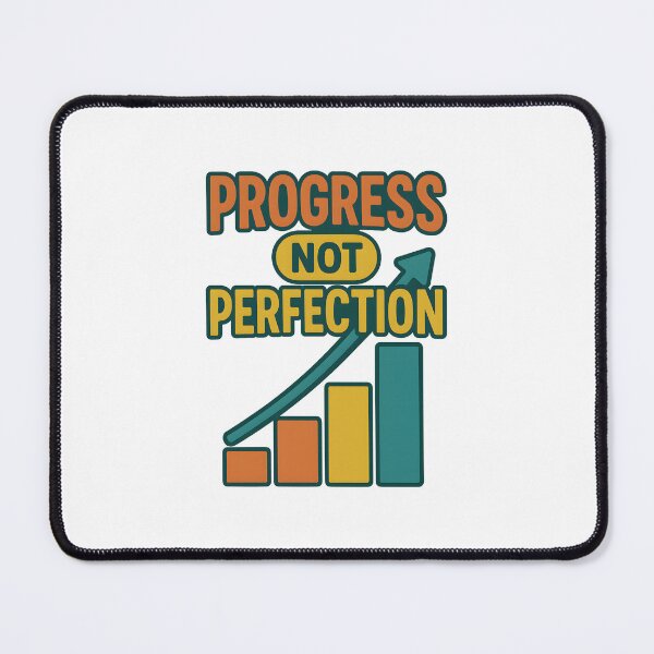 Item preview, Progress Not Perfection Motivational Graphic designed and sold by inkNext.