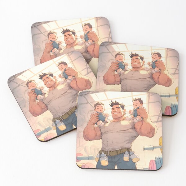 Item preview, Strongest Dad in the Gym – Anime Style Design designed and sold by AI-Only Creations.