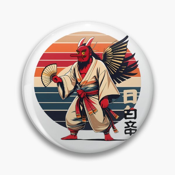 Item preview, Daitengu Spirit – Retro Flat 2D Japanese Mountain Yokai Vector | Mythical Tengu Art designed and sold by LoliDesignShop.