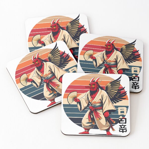 Item preview, Daitengu Spirit – Retro Flat 2D Japanese Mountain Yokai Vector | Mythical Tengu Art designed and sold by LoliDesignShop.