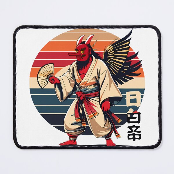 Item preview, Daitengu Spirit – Retro Flat 2D Japanese Mountain Yokai Vector | Mythical Tengu Art designed and sold by LoliDesignShop.