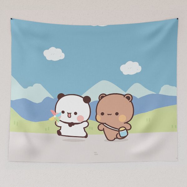 Item preview, Bubu and Dudu HIking 3D | Cute Bear Couple | Panda Yier | Bubu Brownie Bear designed and sold by valeriehsin.