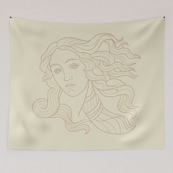 Item preview, The Birth of Venus – Botticelli Line Art Tribute designed and sold by Broken Minimalister.