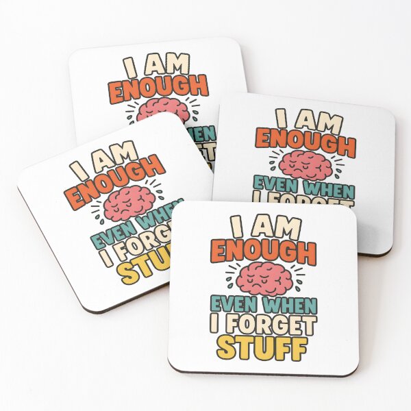 Item preview, I Am Enough – Quirky Brain Cloud Affirmation designed and sold by inkNext.
