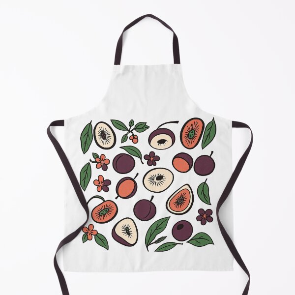 Item preview, Cute Plum Fruit Pattern with Leaves and Flowers Illustration designed and sold by ArtfulWeave.