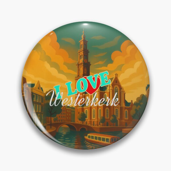 Item preview, AMSTERDAM - WESTERKERK Vintage Greeting Poster Art designed and sold by Earth Celebration Designs.