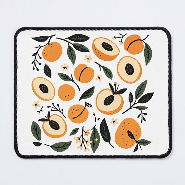 Item preview, Cute Apricot Fruit Pattern with Leaves and Flowers Illustration designed and sold by ArtfulWeave.