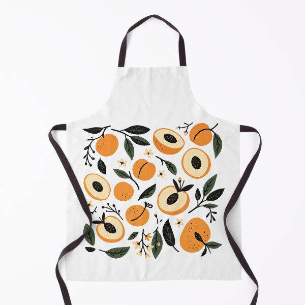 Item preview, Cute Apricot Fruit Pattern with Leaves and Flowers Illustration designed and sold by ArtfulWeave.