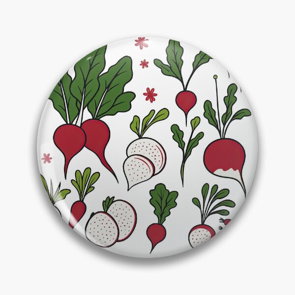 Item preview, Radish Garden Harvest Pattern Illustration designed and sold by ArtfulWeave.