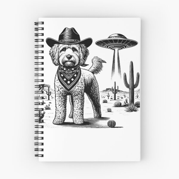 Item preview, Vintage Retro Cockapoo UFO Western Country Wild West Dog Mom Dad designed and sold by Kimberley King Art  King Art.