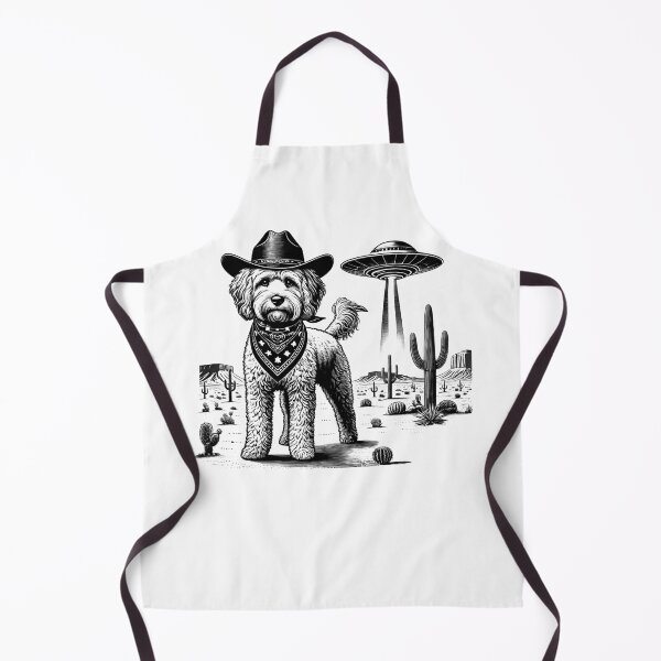 Item preview, Vintage Retro Cockapoo UFO Western Country Wild West Dog Mom Dad designed and sold by Kimberley King Art  King Art.