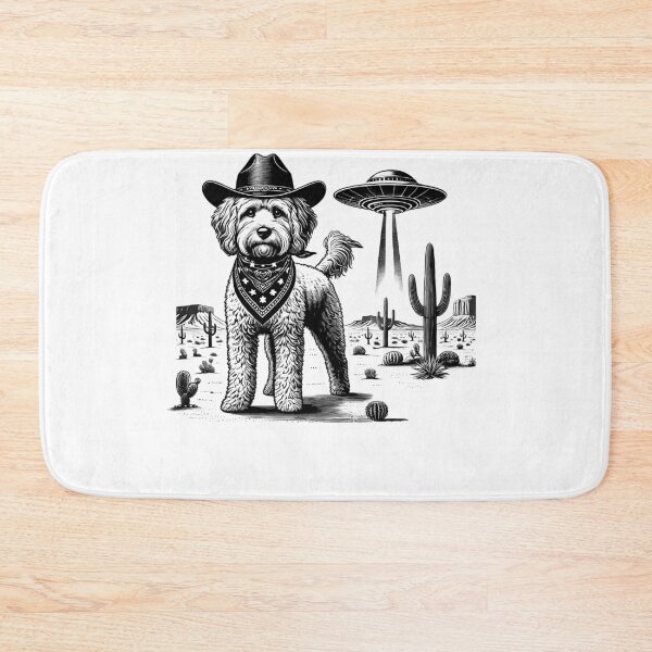 Item preview, Vintage Retro Cockapoo UFO Western Country Wild West Dog Mom Dad designed and sold by Kimberley King Art  King Art.