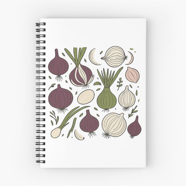 Item preview, Cute Onion Vegetable Pattern with Purple White and Green Onions Illustration designed and sold by ArtfulWeave.