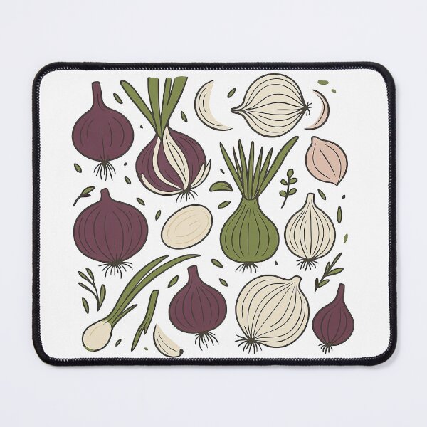 Item preview, Cute Onion Vegetable Pattern with Purple White and Green Onions Illustration designed and sold by ArtfulWeave.