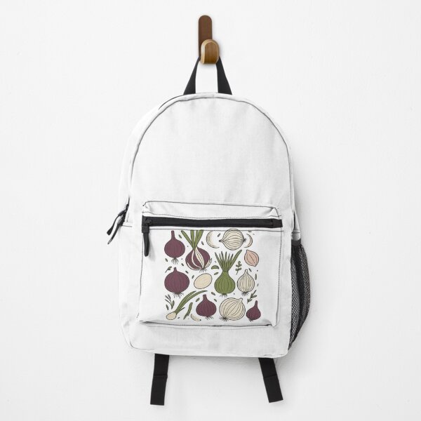 Item preview, Cute Onion Vegetable Pattern with Purple White and Green Onions Illustration designed and sold by ArtfulWeave.