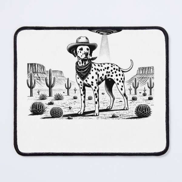 Item preview, Vintage Retro Dalmatian UFO Western Country Wild West Dog Mom Dad designed and sold by Kimberley King Art King Art.