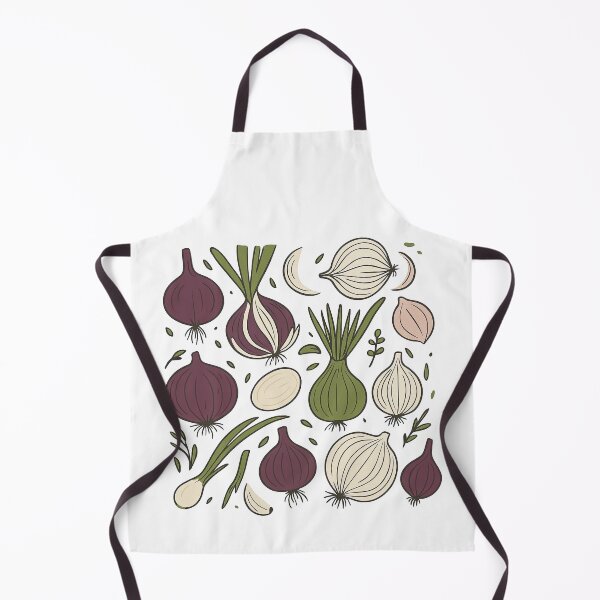 Item preview, Cute Onion Vegetable Pattern with Purple White and Green Onions Illustration designed and sold by ArtfulWeave.