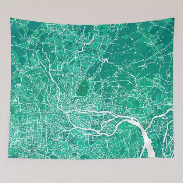 Item preview, Guangzhou City Map of Guangdong, China - Watercolor designed and sold by deMAP.