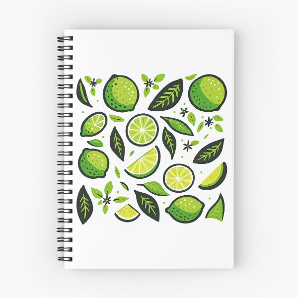 Item preview, Cute Lime Fruit Pattern with Leaves Illustration designed and sold by ArtfulWeave.