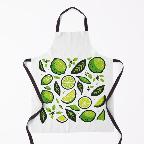 Item preview, Cute Lime Fruit Pattern with Leaves Illustration designed and sold by ArtfulWeave.