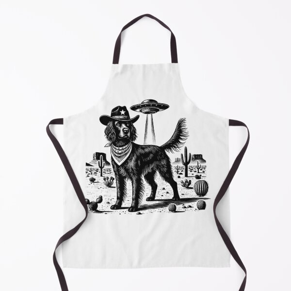 Item preview, Vintage Retro Field Spaniel UFO Western Country Wild West Dog Mom Dad designed and sold by Kimberley King Art King Art.