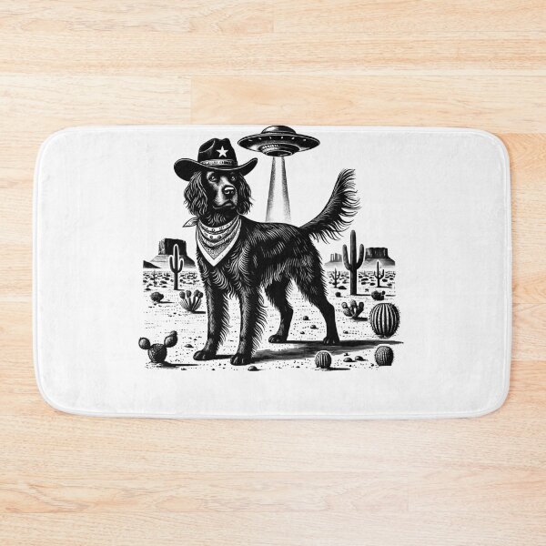 Item preview, Vintage Retro Field Spaniel UFO Western Country Wild West Dog Mom Dad designed and sold by Kimberley King Art  King Art.