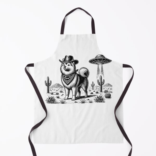 Item preview, Vintage Retro Finnish Lapphund UFO Western Country Wild West Dog Mom Dad designed and sold by Kimberley King Art King Art.