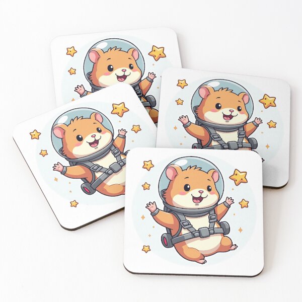 Item preview, Space Hamster – Floating Astronaut Hamster Cartoon designed and sold by MzulhilmiZam.