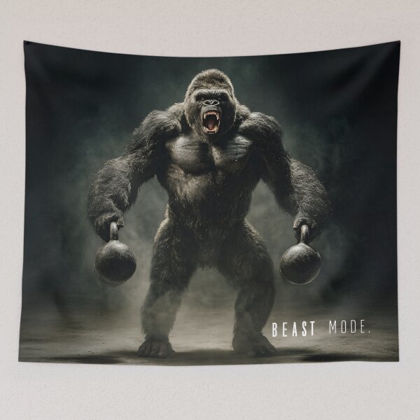 Item preview, Beast Mode Gorilla – No Limits Strength designed and sold by AI-Only Creations.