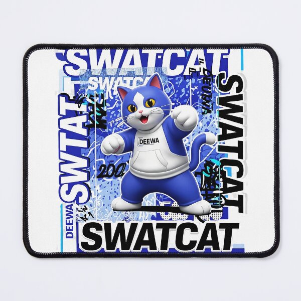 Item preview, SWATCAT: Urban Blue Kitty - DEEWA Street Style designed and sold by Ayutthaya Vibes.