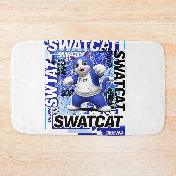 Item preview, SWATCAT: Urban Blue Kitty - DEEWA Street Style designed and sold by Ayutthaya Vibes.