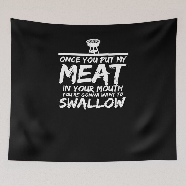 Item preview, Meat in Mouth Want to Swallow Dirty Summer Grilling T-Shirt designed and sold by LookTwice.