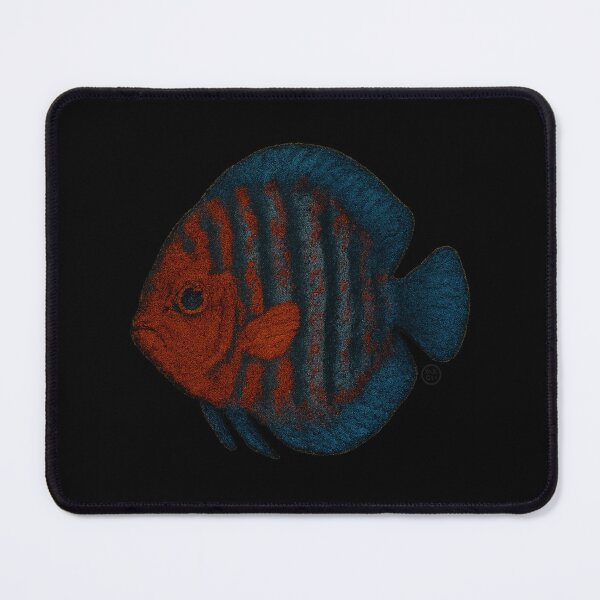 Item preview, Discus Fish - Chunky Style - Amazon Fish - Unimpressed Fish - Red Blue Stripes designed and sold by Kabuji Store.