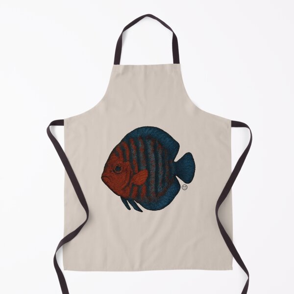 Item preview, Discus Fish - Chunky Style - Amazon Fish - Unimpressed Fish - Red Blue Stripes designed and sold by Kabuji Store.