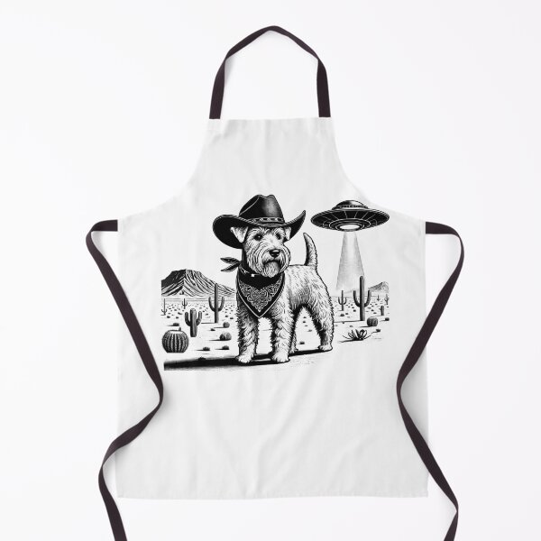 Item preview, Vintage Retro Glen of Imaal Terrier UFO Western Country Wild West Dog Mom Dad designed and sold by Kimberley King Art  King Art.