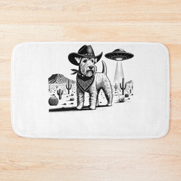 Item preview, Vintage Retro Glen of Imaal Terrier UFO Western Country Wild West Dog Mom Dad designed and sold by Kimberley King Art  King Art.