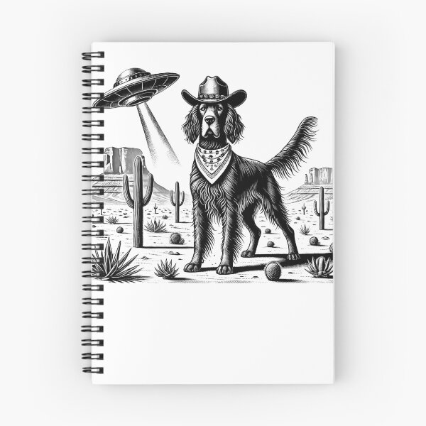 Item preview, Vintage Retro Gordon Setter UFO Western Country Wild West Dog Mom Dad designed and sold by Kimberley King Art  King Art.