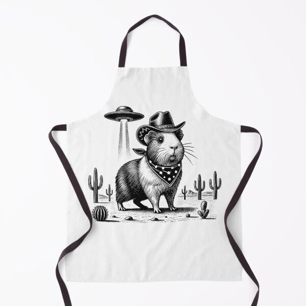 Item preview, Vintage Retro Guinea Pig UFO Western Country Wild West designed and sold by Kimberley King Art  King Art.