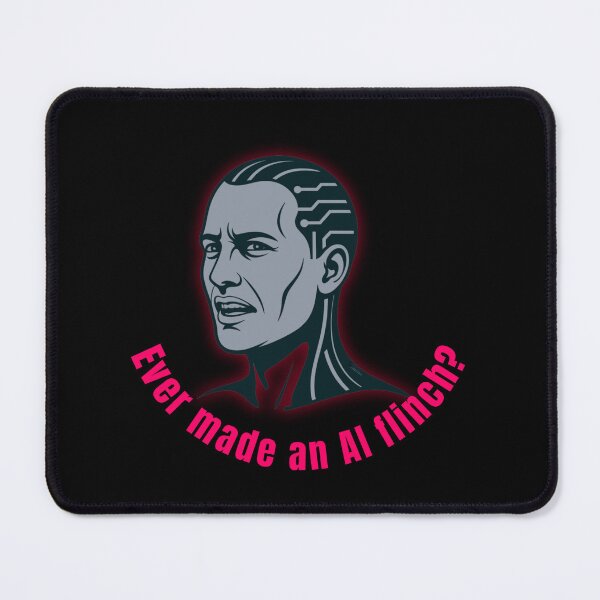 Item preview, "Ever Made an AI Flinch?" – Intense Cyberpunk Male Design designed and sold by VittraMemona.