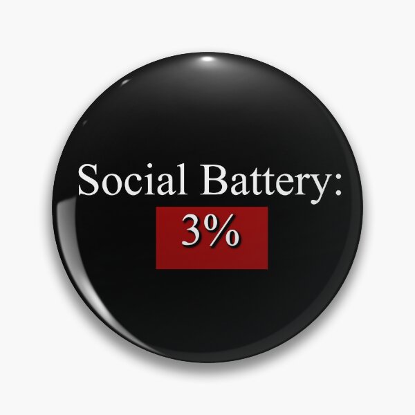Item preview, Social Battery 3% designed and sold by BrutalMoodWear.