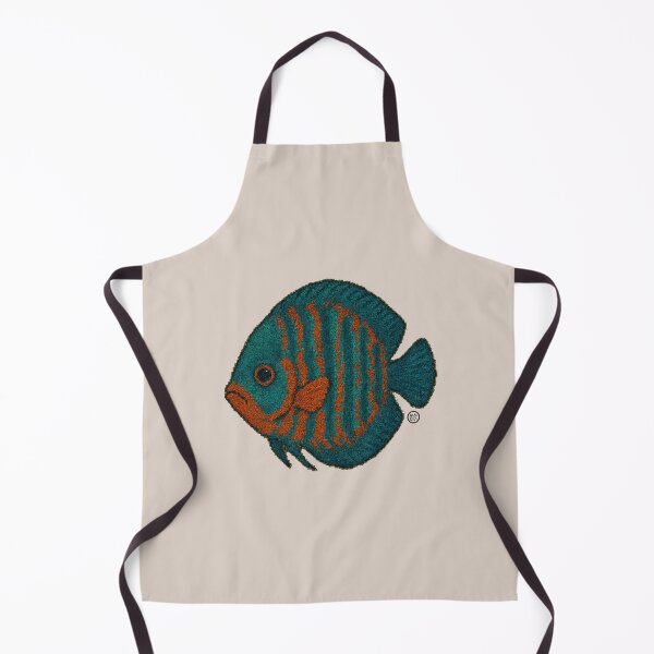 Item preview, Discus Fish - Chunky Style - Amazon Fish - Unimpressed Fish - Green Orange Fish designed and sold by Kabuji Store.