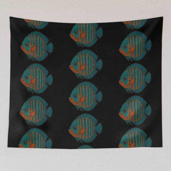 Item preview, Discus Fish - Chunky Style - Amazon Fish - Unimpressed Fish - Green Orange Fish designed and sold by Kabuji Store.
