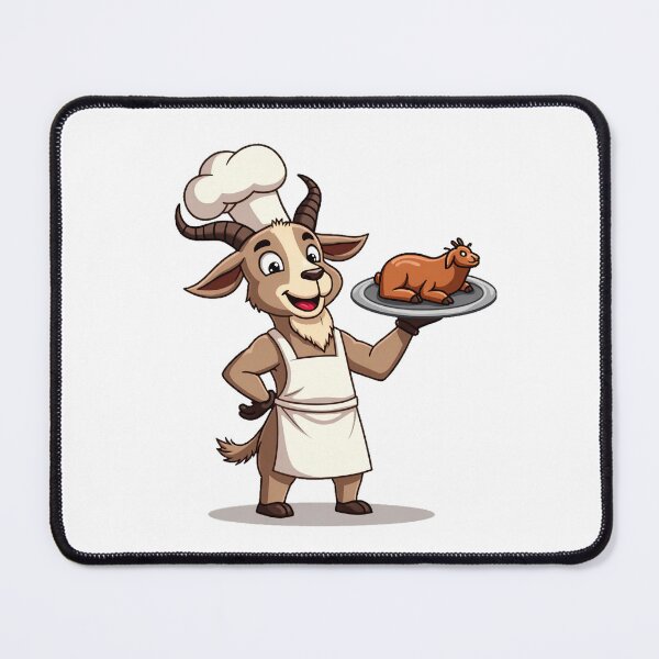 Item preview, Chef Goat – Dark Humor Roast Goat Cartoon designed and sold by MzulhilmiZam.