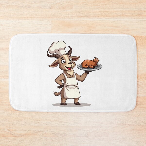 Item preview, Chef Goat – Dark Humor Roast Goat Cartoon designed and sold by MzulhilmiZam.