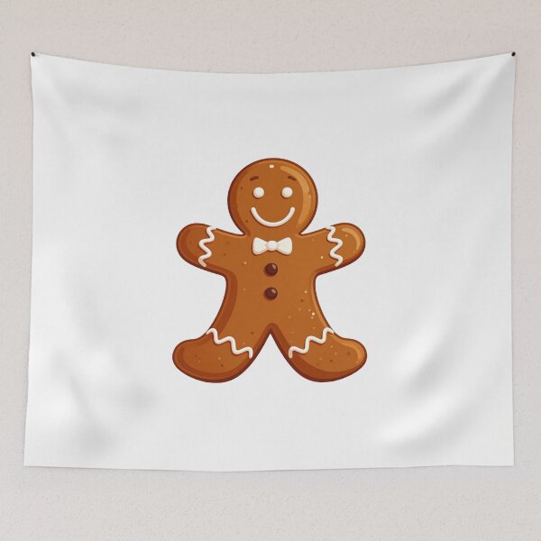 Item preview, Gingerbread Man with Frosting – Cute Christmas Cookie Illustration designed and sold by PrintCreations9.
