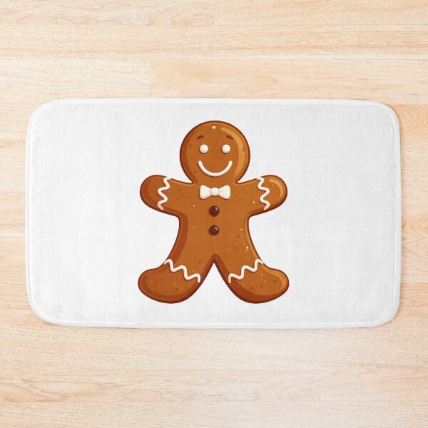 Item preview, Gingerbread Man with Frosting – Cute Christmas Cookie Illustration designed and sold by PrintCreations9.