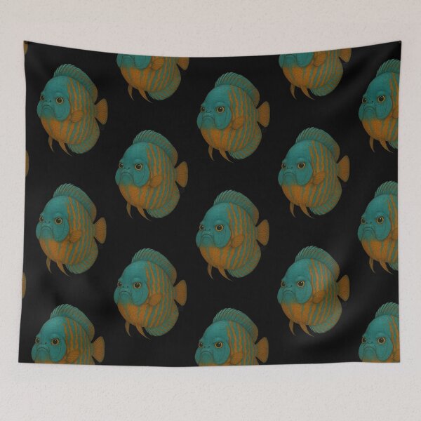 Item preview, Discus Fish - Chunky Style - Amazon Fish - Unimpressed Fish - Green Orange Fish designed and sold by Kabuji Store.