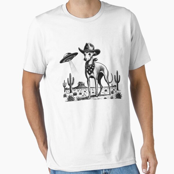 Item preview, Vintage Retro Italian Greyhound UFO Western Country Wild West Dog Mom Dad designed and sold by Kimberley King Art  King Art.